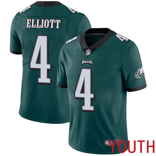 Youth Philadelphia Eagles #4 Jake Elliott Midnight Green Team Color Vapor Untouchable NFL Jersey Limited Player->youth nfl jersey->Youth Jersey